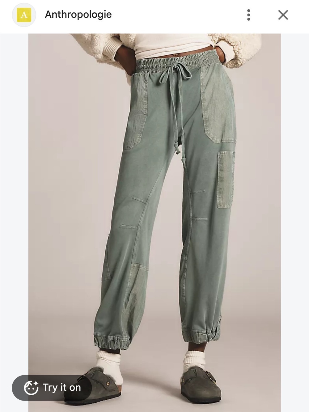 Anthropologie Daily Practice Cargo Joggers in Green